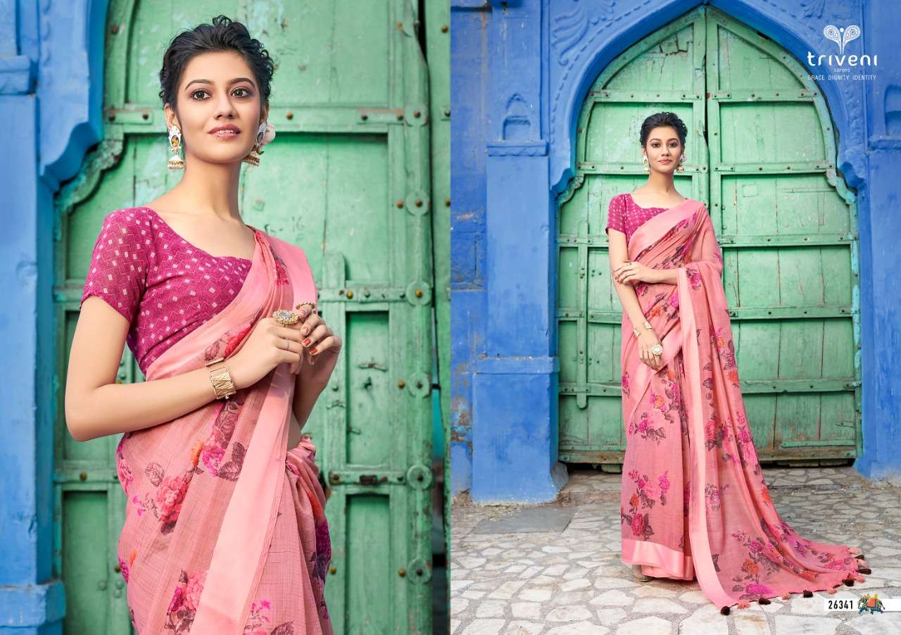 TRIVENI GRACIA VOL 2 LINEN DESIGNER FANCY SAREE 